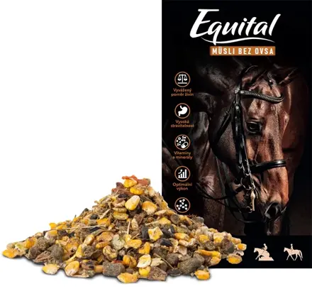 Equital müsli bez ovsa 20 kg