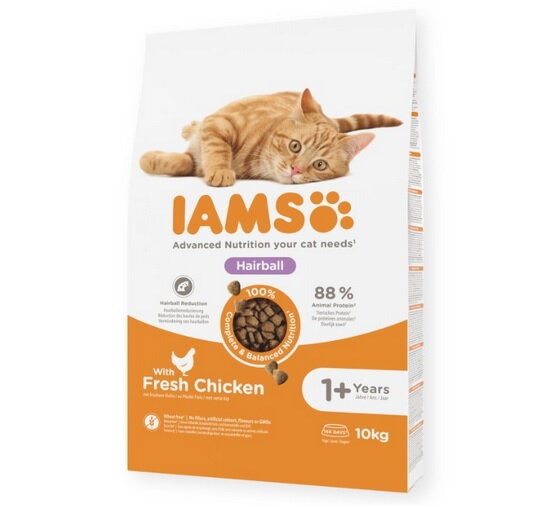 IAMS pro kočky kuřecí hairball